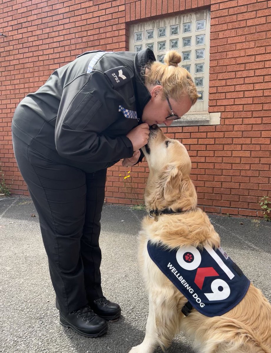 Rapha_Wellbeing's tweet photo. Kisses with @kerrimonaghan1 today after I listened to a podcast she recorded with mum on #stopandsearch.  @OscarKiloNine  @WMerciaPolice #Wellbeingdog https://t.co/FQXWVhScZT