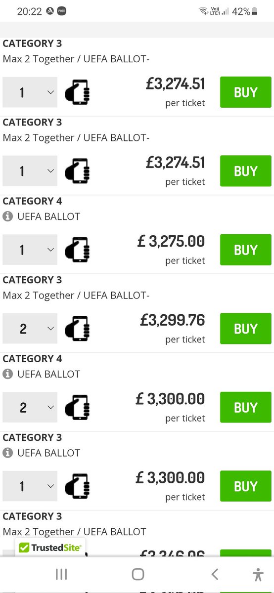 liverblokelfc's tweet photo. Have you seen this @ChampionsLeague ? This is from your ballot. In the hands of touts, these are the lowest priced tickets. This is what happens when you sell to the 'football family' rather than to supporters of the 2 finalists. You're a joke! https://t.co/bXyy63xoqs