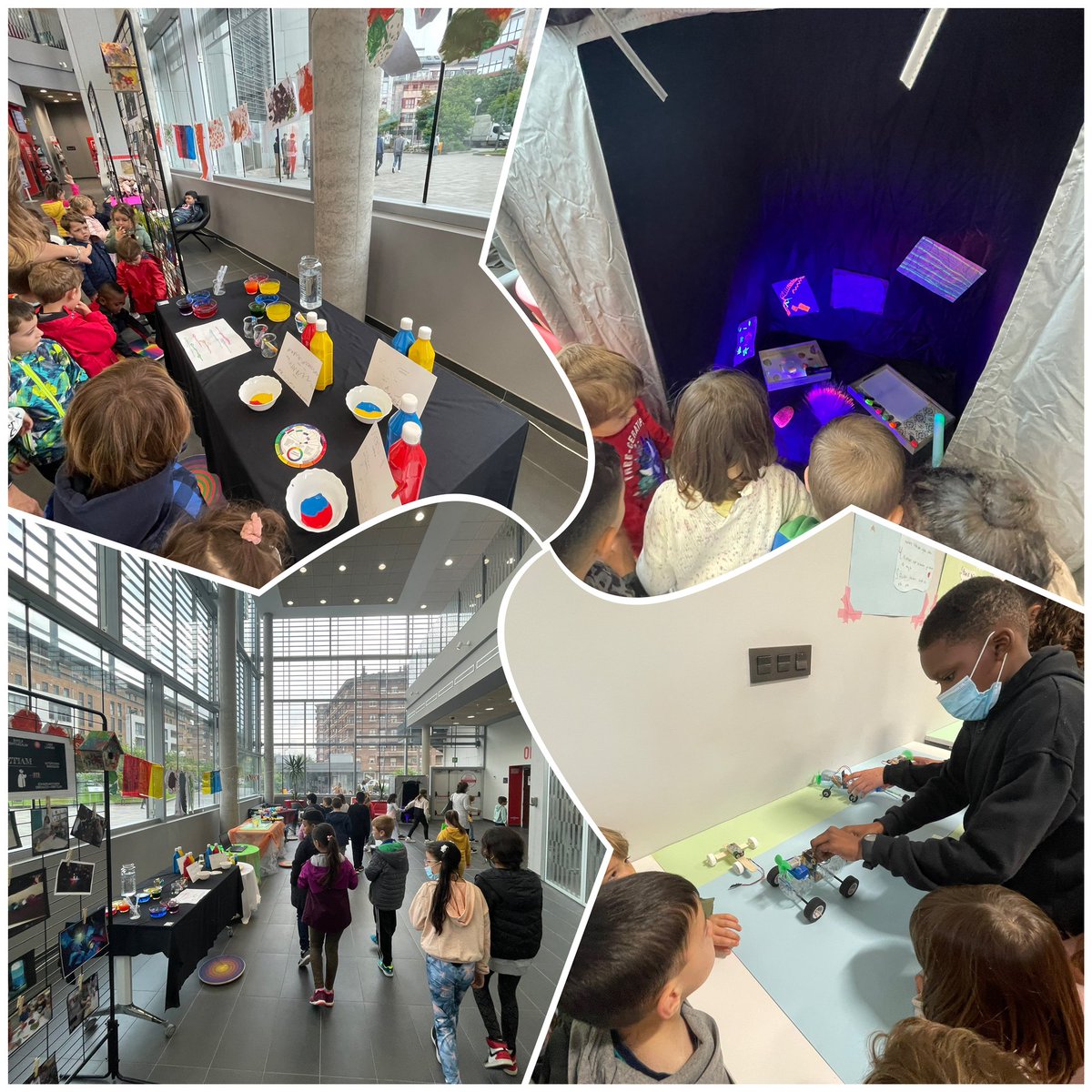 Los primeros alumnos/as han ido a Palmera-Montero a ver la feria de las ciencias #STEAMtokialai. Allí pequeños y mayores hemos enseñado y explicado nuestros proyectos entre nosotros.