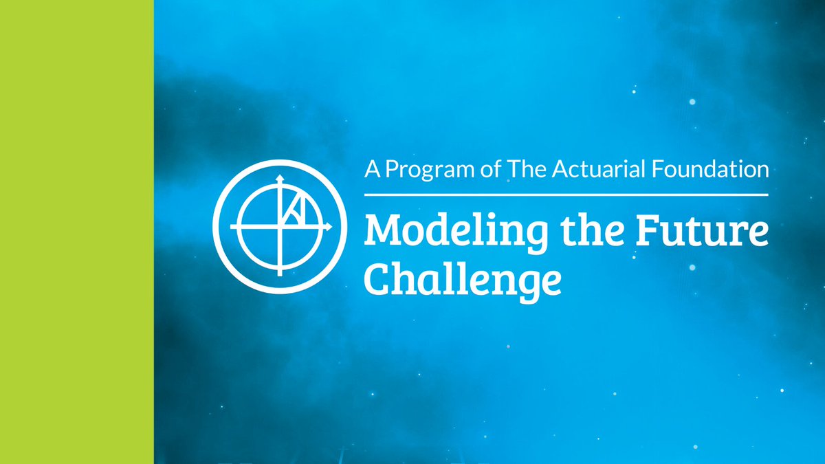 ActuarialFound's tweet image. This year’s Modeling the Future Challenge Virtual Symposium will conclude tonight with a review of the Challenge highlights, a virtual escape room, and the announcement of the winning teams. Be sure to check back again tomorrow to find out who the winners are!