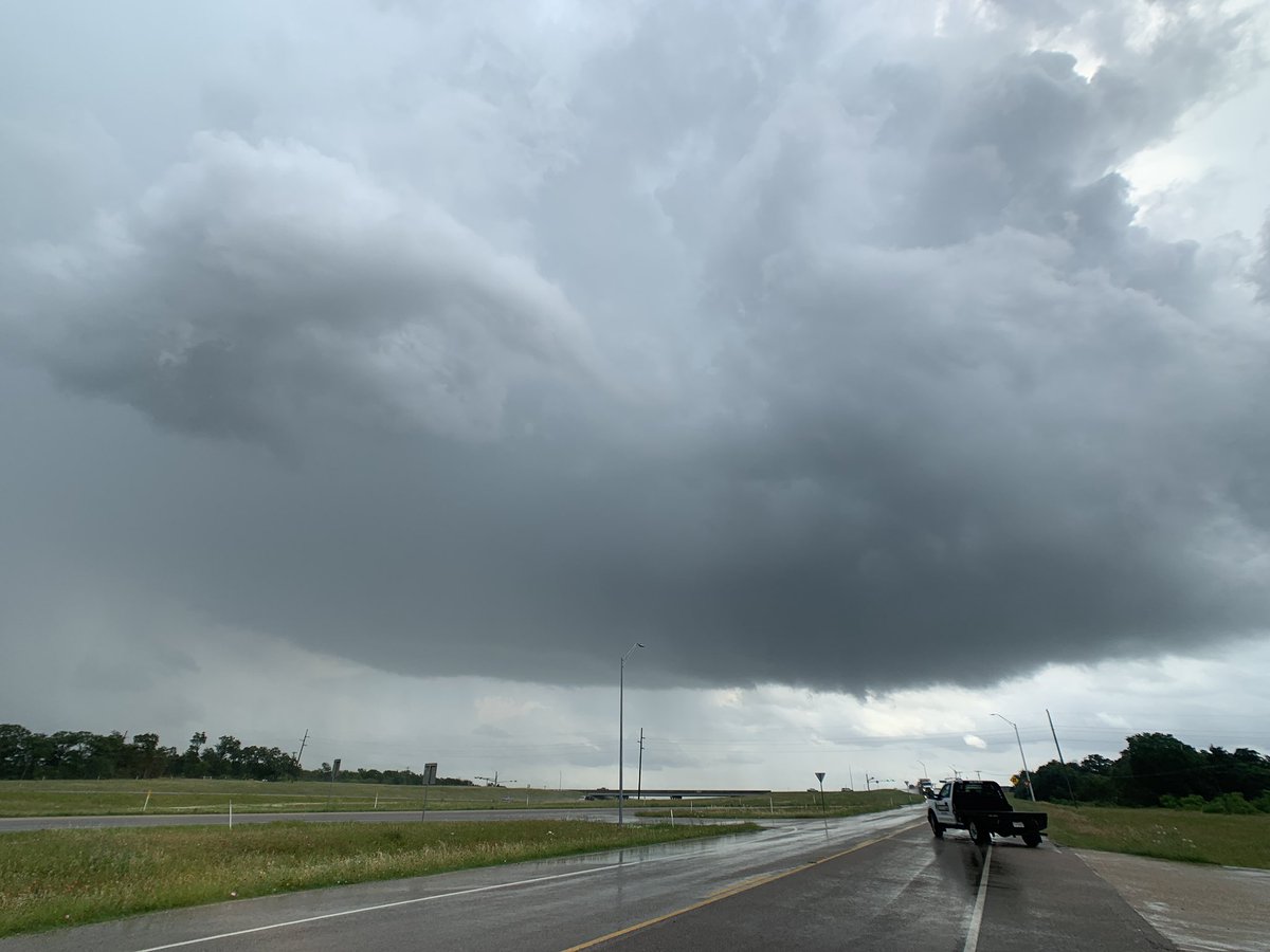 The rainfree base moving over Highway 6 in north Bryan. @KBTXShel