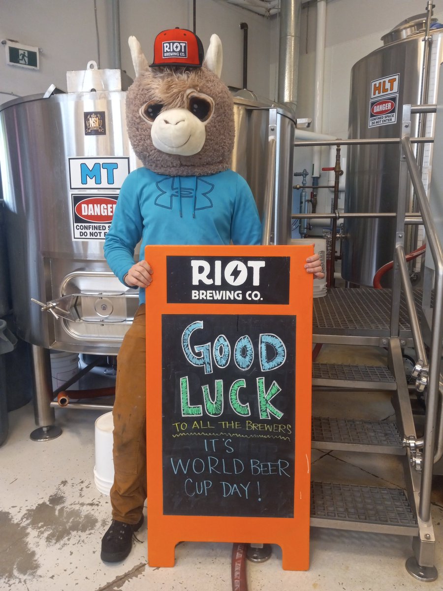 GOOD LUCK AND WINNING VIBES to all our fellow Canadian and BC Breweries and everyone who entered the #WorldBeerCup - we will be #livestreaming it at Riot at 3pm and cheering you all on!!! We are so proud of you.