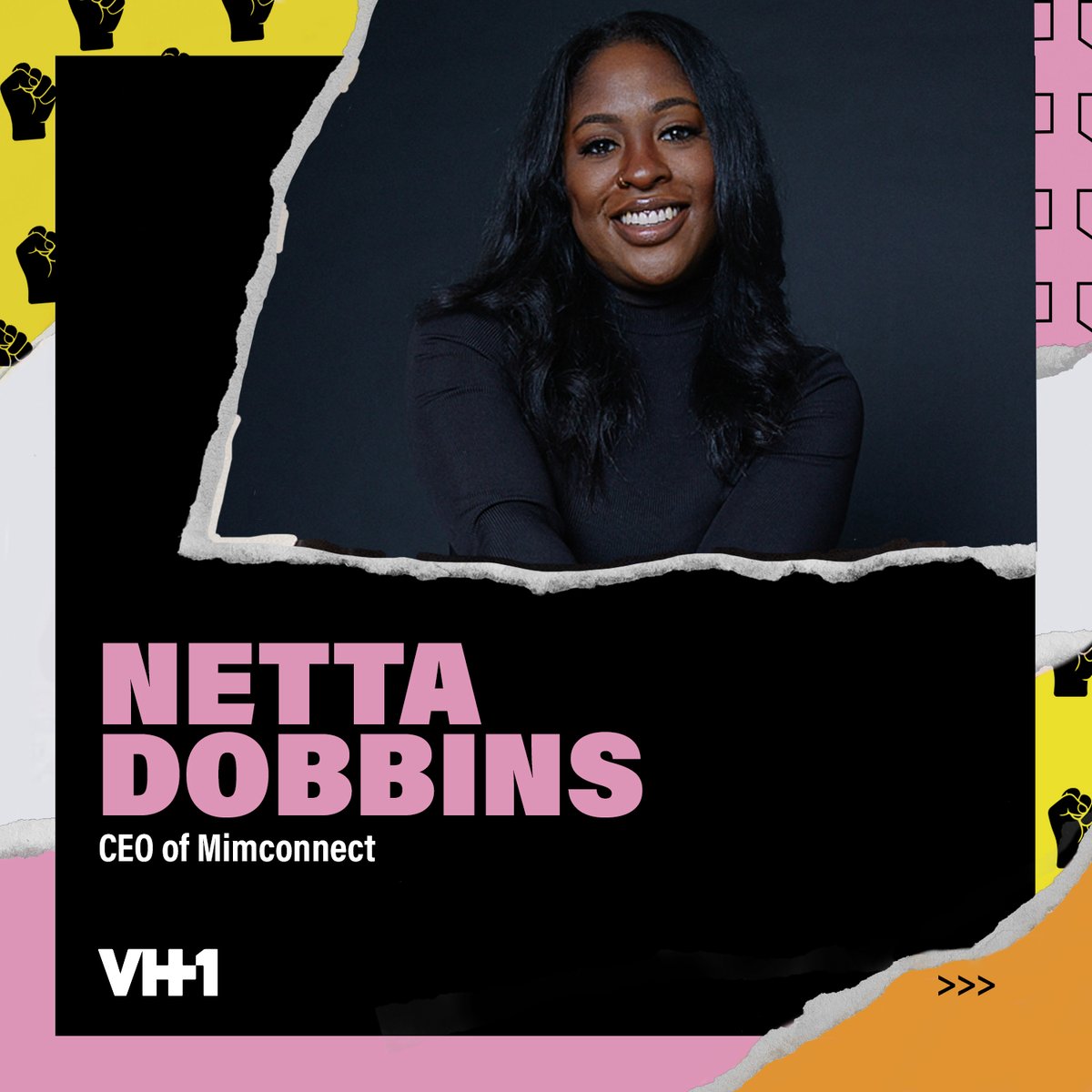 VH1's tweet photo. Time to continue the celebration of #BlackExcellence with @NettaDobbins! 🤎 Netta works to create lasting change in the community by encouraging authenticity, sharing resources, &amp; building access for diverse professionals in their workplaces as co-founder &amp; CEO of @Mimconnect. 👏🏽 https://t.co/JHiSUcBCmS