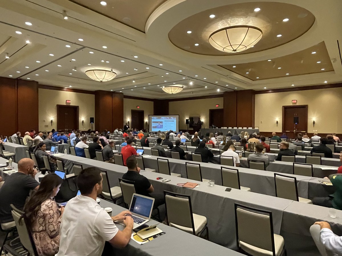 Mdoyle76's tweet photo. Packed house in Houston for the annual Football Operations National meetings. A big THANKS to all of our guest presenters, event organizers and our wonderful sponsors. https://t.co/rM2X6s9g3D