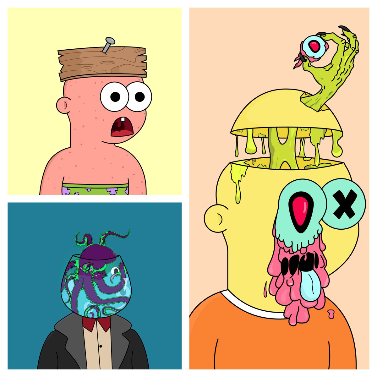 Collection : Pop Out  
Floor price - 0.01 / 0.02  eth 
Site : Open Sea
Blockchain : Polygon 
Solo Artist

Open Sea : opensea.io/Pop_Out