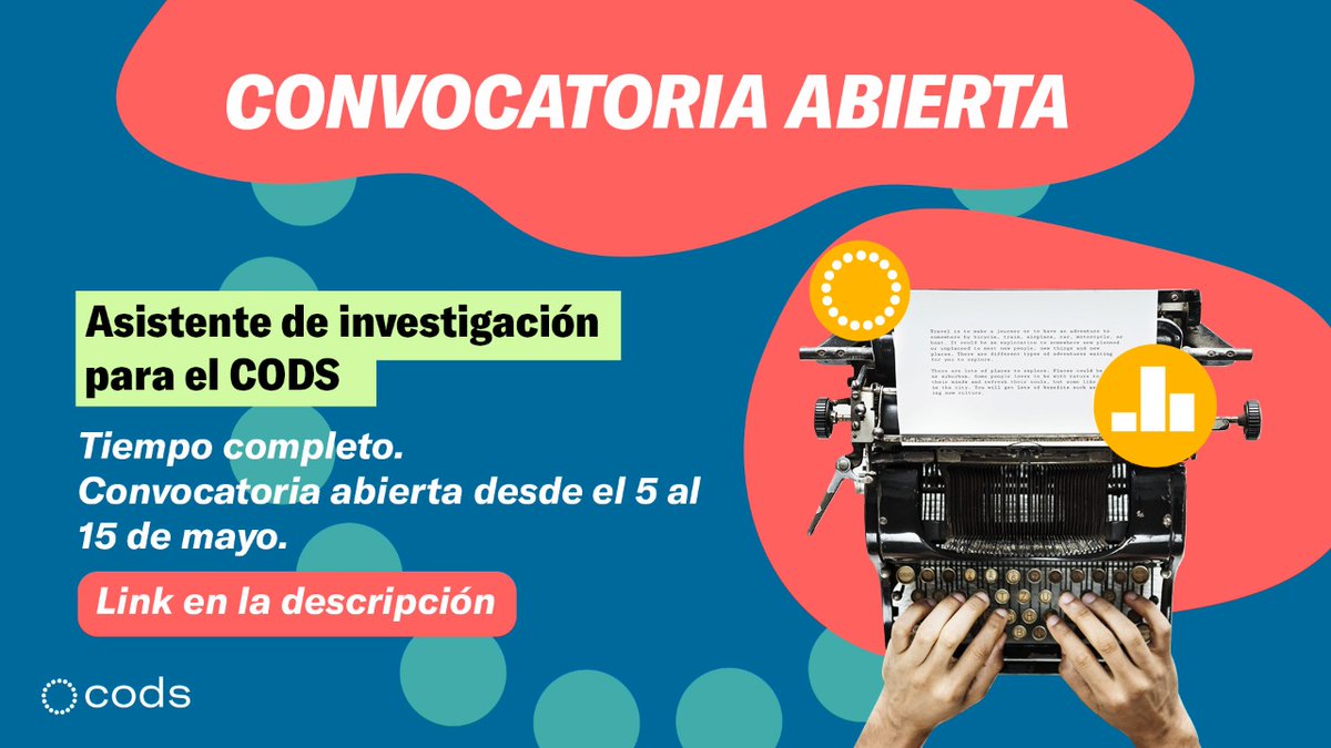 CentroOds's tweet image. ¿Quieres hacer parte del Centro ODS? Estamos buscando un asistente de investigación para el próximo semestre. Encuentra aquí mayor información: forms.office.com/r/pPaCVNGkpw