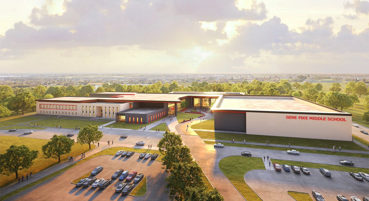 Welcome to the new home of the Panthers! As part of the 2021 bond package, Pike Middle School will receive a replacement school next to the old campus. The new school, featuring extensive student collaboration aspects, will open in August 2024. See more: bit.ly/3OTKt2m