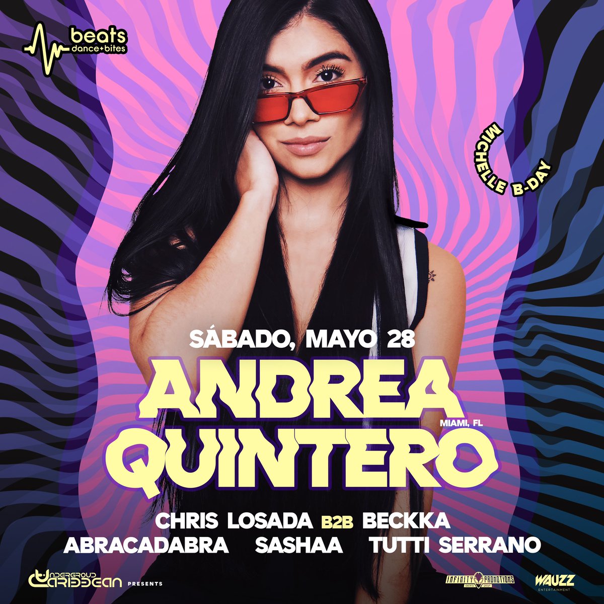 Infinitypromo_'s tweet photo. Join us this upcoming Saturday May 28th as Caribbean Underground brings you Andrea Quintero from Miami @ Beats Dance +Bites. One of Calle Loiza’s iconic homes of dance music.

Local support by some of your hometown heroes 
Beckka b2b Chris Losada
Abracadabra
Tutti Serrano
Sasha https://t.co/8Ns7ooSFJq