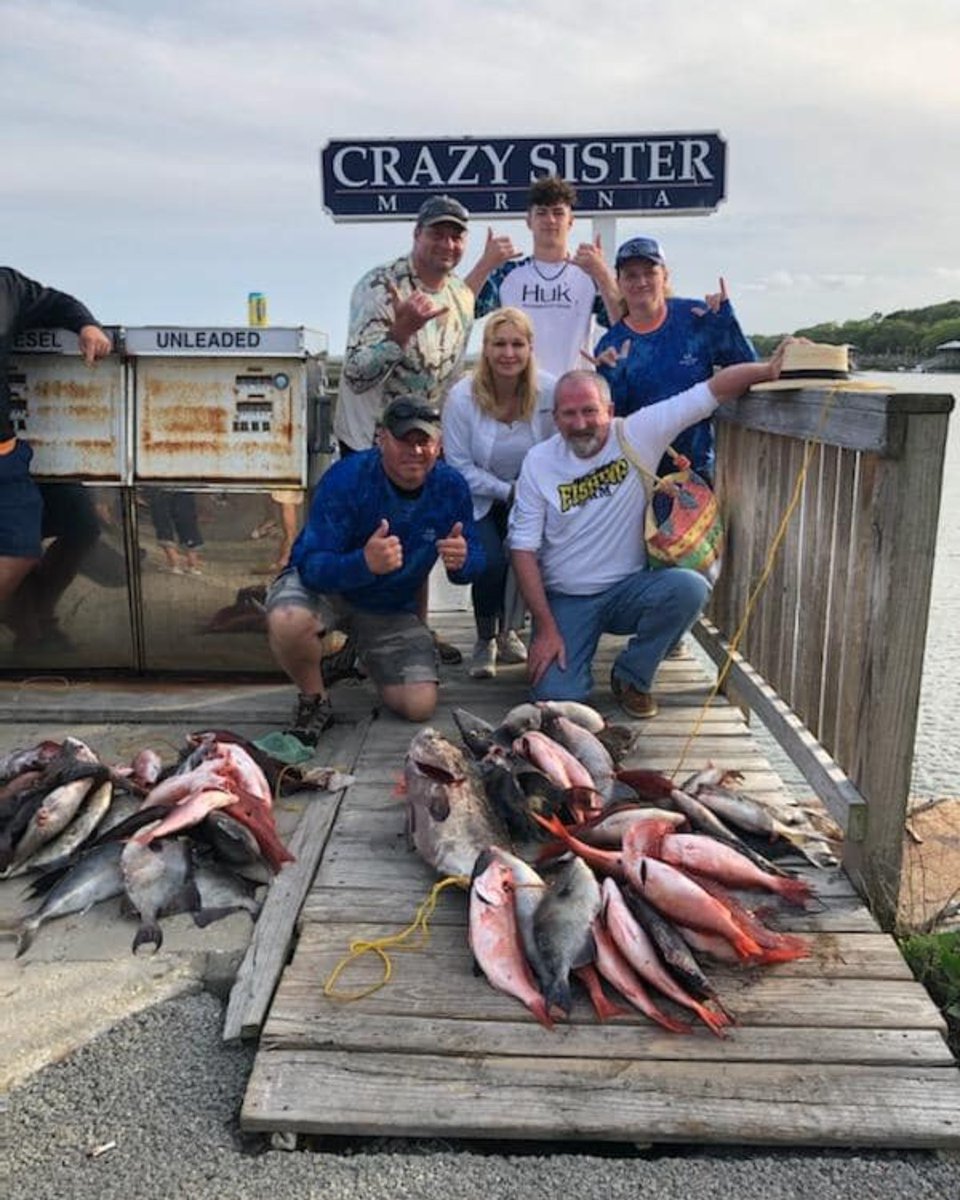 crazysisterSC's tweet photo. Whether you are looking for a full day fishing trip or half day the #NewInletPrincess has got you covered! Give us a call at (843) 651-3676 or check out our website for more information or to book! https://t.co/ozCduqoHwU
#CrazySisterMarina #MurrellsInlet #FishingCharter https://t.co/75hbOMsLKN