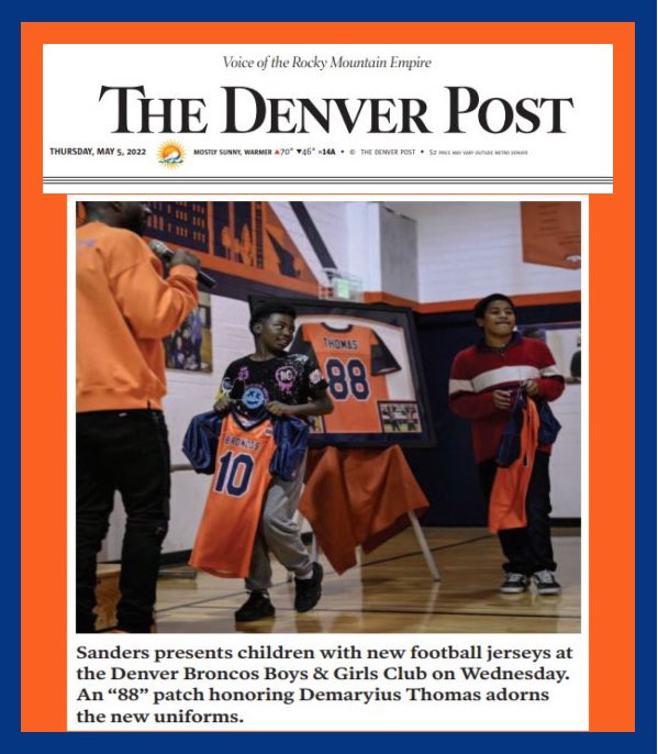 FrameDeArt's tweet photo. We are honored to frame this Demaryius Thomas jersey for Emmanuel Sanders and the Denver Broncos.  It's in today's Denver Post!  Photo via @DenverSports

#Broncos #EmmanuelSanders #DamaryiusThomas #NFL #DenverBroncos #Denver #Colorado #framing
@TruVueGlazing
@Broncos
@ESanders_10 https://t.co/ZyMqwbVqN6