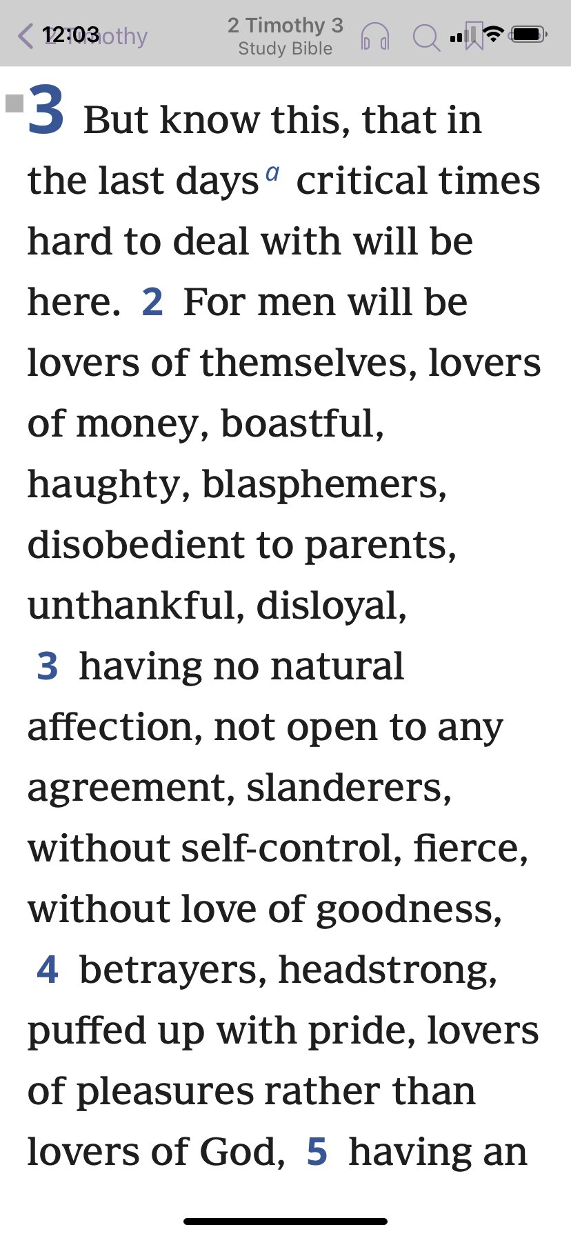 Jonathan Creal On Twitter: "1 Aspect I Love About The Bible Is The  Prophecy! At 2 Timothy 3:1-5 It Talks About The Attitudes And Nature Of  People - “In The Last Days” -