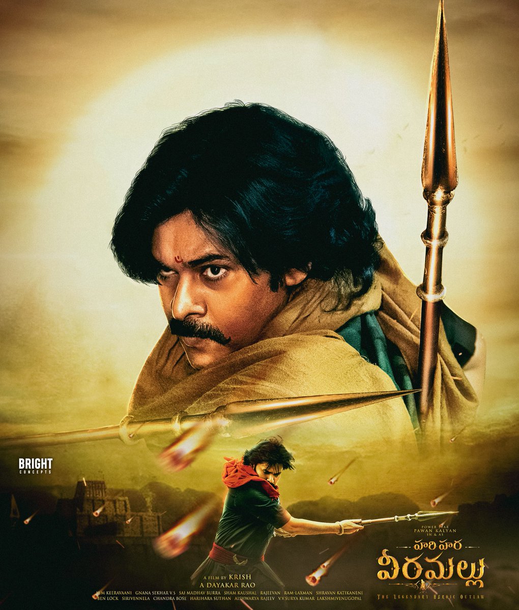 BrightConcepts2's tweet photo. #HariHaraVeeraMallu Poster Design 
©:- @BrightConcepts2
@PawanKalyan // @DirKrish 
@MegaSuryaProd // @mmkeeravaani https://t.co/VRldADfSFx