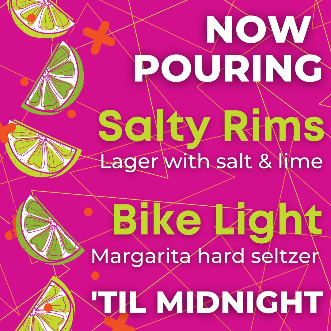 #CincoDeMayo means party on the patio! Stop by to celebrate with Salty Rims – our lager with NC salt and lime; and Bike Light – our freshest margarita hard seltzer.

Open 'til midnight!

#crankarmbrewing #crankarmy #craftbeerlife #localbeertastesbetter #raleighnc #drinkncbeer