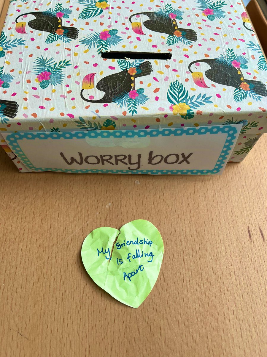 nitty_miss's tweet photo. With emotional disorders on the rise among young people,we should never understimate the importance of a worry box in the classroom. It can be the first port of call,a great tool to help manage negative thoughts,a life jacket to help you keep children afloat #worrybox #edutwitter https://t.co/mahDfDcJii