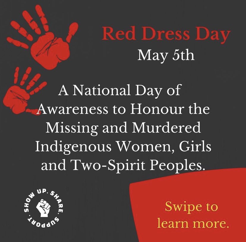UPliftBlackOrg's tweet photo. May 5th is the National Day of Awareness to honour all the Missing and Murdered Women, Girls and Two-Spirit Peoples across Turtle Island. 

#UPliftblack #MMIWG2S #May5 #RedDressDay2022 #Allyship https://t.co/uUukAOFLzO