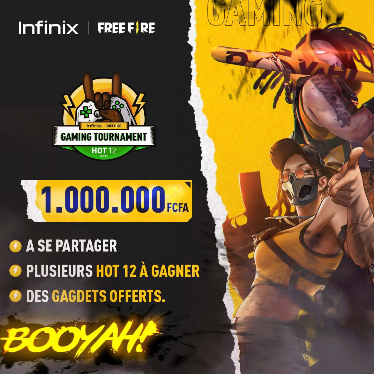 Christ_Alex45's tweet photo. 𝟏.𝟎𝟎𝟎.𝟎𝟎𝟎 𝐅𝐂𝐅𝐀 à 𝐬𝐞 𝐩𝐚𝐫𝐭𝐚𝐠𝐞𝐫 ! 
Depuis on joue jeu on gagne quoi ? C’est l’occasion enfin de repartir avec de gros lots !!!
Les inscriptions continuent toujours
- https://t.co/2509rwJvCl 

#Hot12GamingTour #FreeFire 
#InfinixFreefire @Ivoire_eSports https://t.co/vdfK6Cspwj
