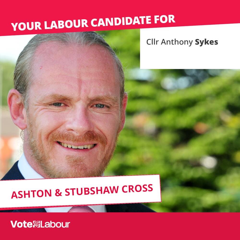 Last hour for voting in Ashton #Wigan . Make sure your get family and neighbours out to vote for <a href="/Ant4Ashton/">Cllr Anthony Sykes</a>….send the Tories packing in #Wigan 🌹 #ToriesOut5thMay #VoteLabour