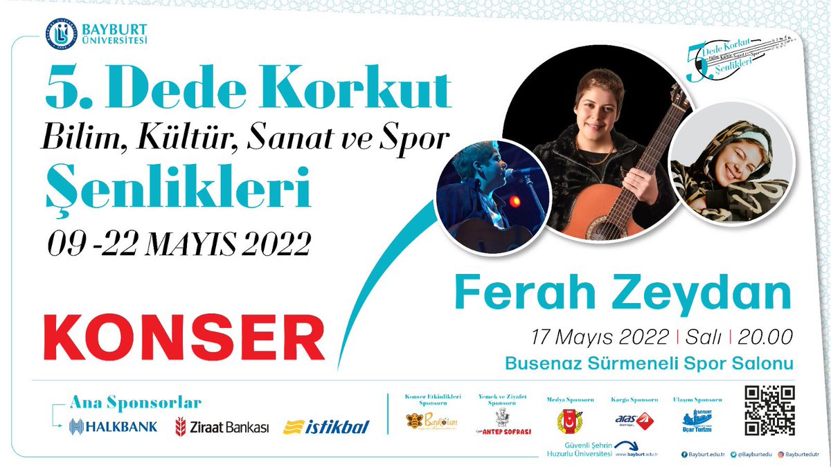 “FERAH ZEYDAN KONSERİ” ⏳⏳⏳

🗓 17 Mayıs 2022 Salı
⏱ 20.00
📍 Busenaz Sürmeneli Spor Salonu

<a href="/MutluTurkmen/">Mutlu Türkmen</a> <a href="/FerahZeydan/">Ferah Zeydan</a> 👍👍👍
