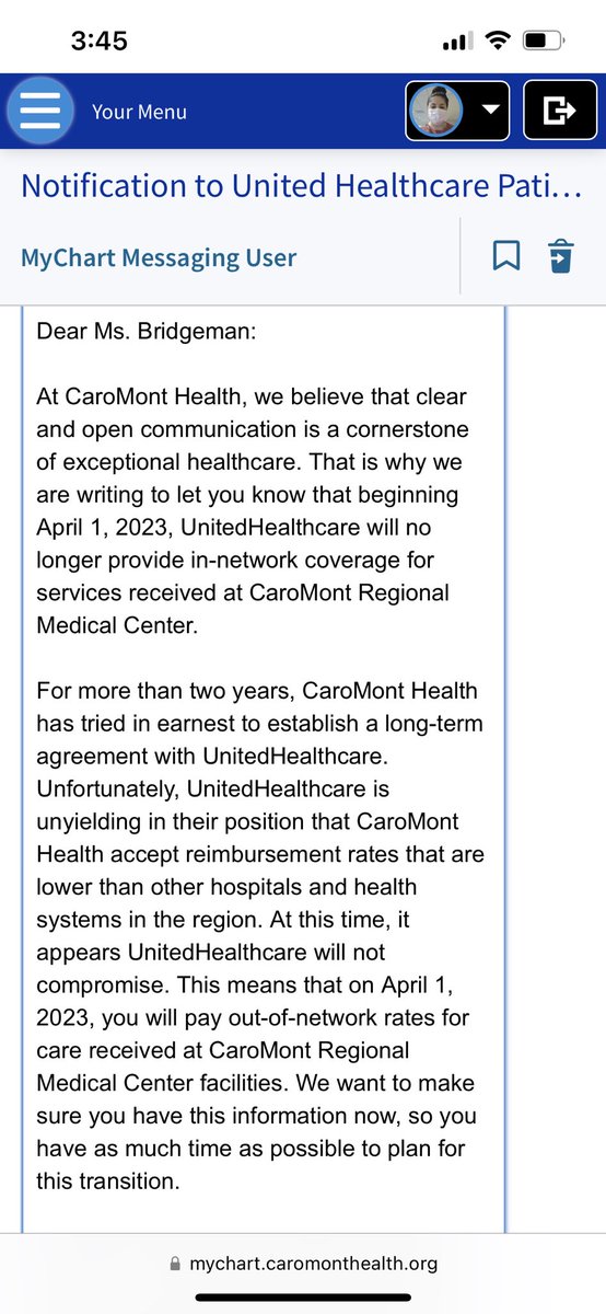 AmyBridgeman's tweet photo. @UHC this is unacceptable as this is the closest hospital to me. https://t.co/wXB8a7bxbQ
