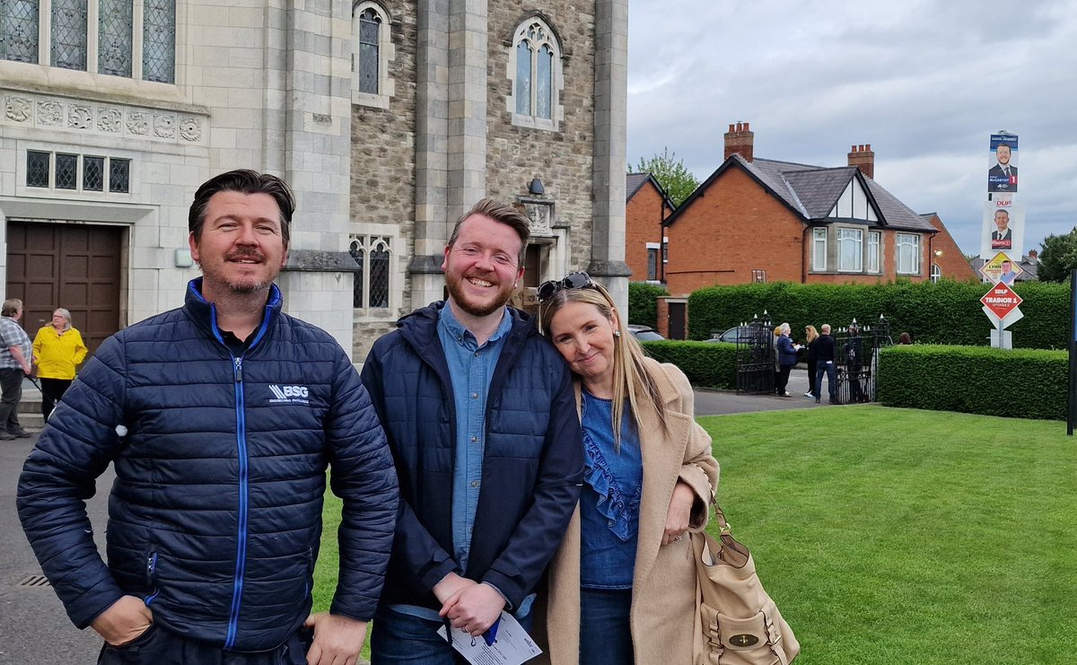 smccarthynire's tweet photo. Today has been hectic. Its been amazing. Its been stressful. Its been so encouraging. Best bit, going with your ma &amp; da to vote @uuponline for #SouthBelfast. They're the best parents anyone could hope for. They're my biggest supporters &amp; best activists. Thank you ❤️ https://t.co/Rizj7011np
