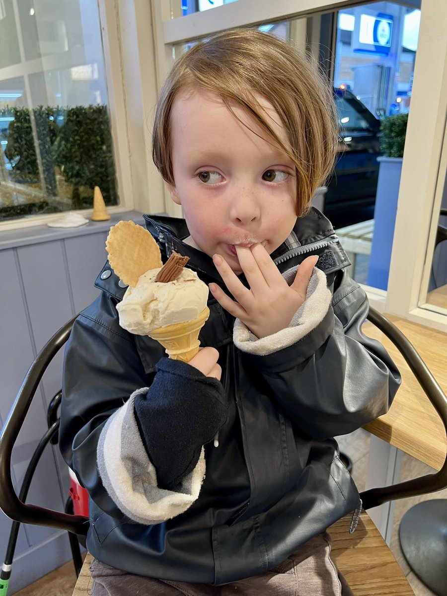 KerriDunn's tweet photo. 4yr overly excited when I said let’s go and vote…then realised he thought I’d said let go on a boat 🤦🏻‍♀️… and so that’s how we all ended up here!🍦
#AE22 https://t.co/WPAwq91Krl