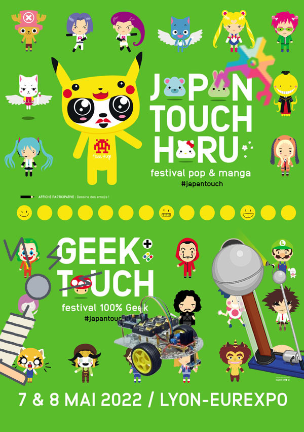 Ce Week end nous serons présents à la @Japan_Touch, au programme : Présentation de nos bobines Tesla, électricité statique avec notre Van der Graaf, course de robots avec Wii balance board et conférence ! 
Retrouvez nous dans la partie E=mc2 de la Geek Zone !