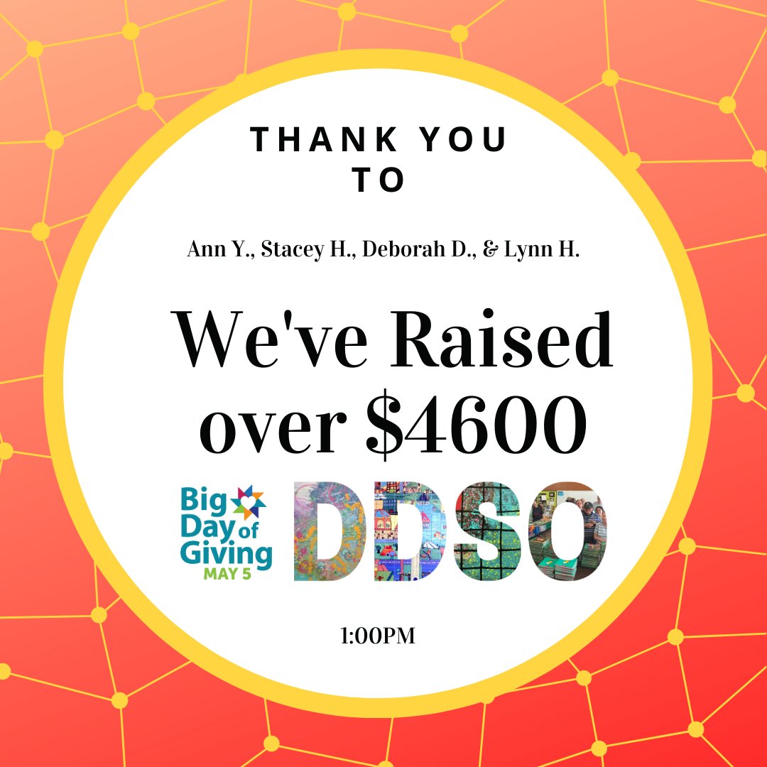 DDSOorg's tweet photo. WOW 🥳 1PM and we are now 70% of the way to our goal! 
#BigDayofGiving2022 lasts until midnight tonight, donations will be partially matched so YOUR donor dollar goes further!
https://t.co/Cu16doC0fR https://t.co/5juxbZkxse