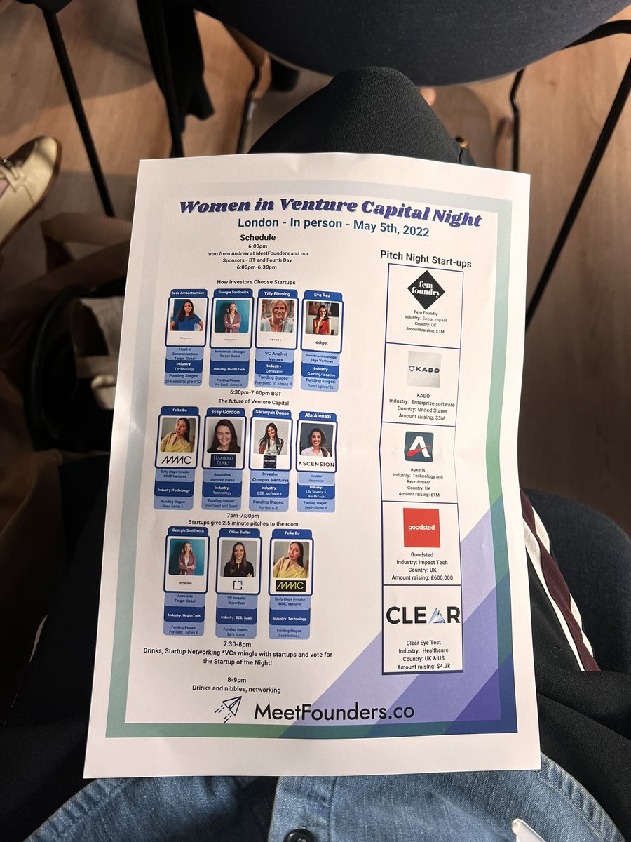 <a href="/Lily_Wiggins/">Lily Wiggins</a> and <a href="/munford_ellie/">Ellie Munford</a> went along to this evening’s @MeetFounders_co event at BT HQ this evening with speakers from <a href="/TargetGlobalVC/">Target Global</a> <a href="/MMC_Ventures/">MMC</a> <a href="/OctopusVentures/">Octopus Ventures</a> and Hambro Perks amongst others. Great conversation and even greater views! #startups #tech #meetfounders