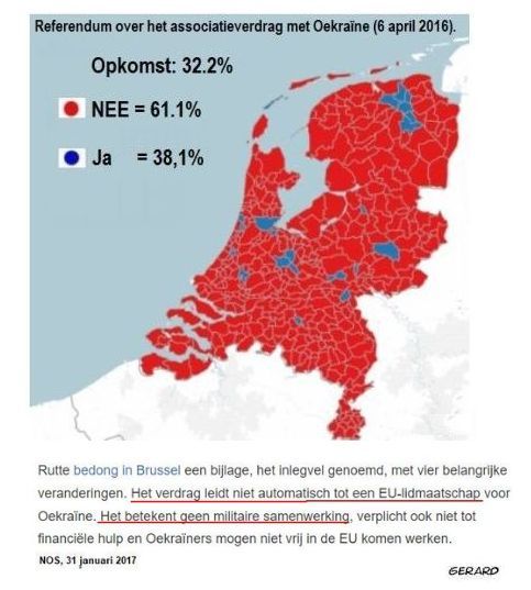 Gerard1945X's tweet photo. Om niet te vergeten.
Uitlag Oekraïne-referendum met daaronder het inlegvelletje van Rutte.
@JoostNiemoller https://t.co/MpetsPNMLX