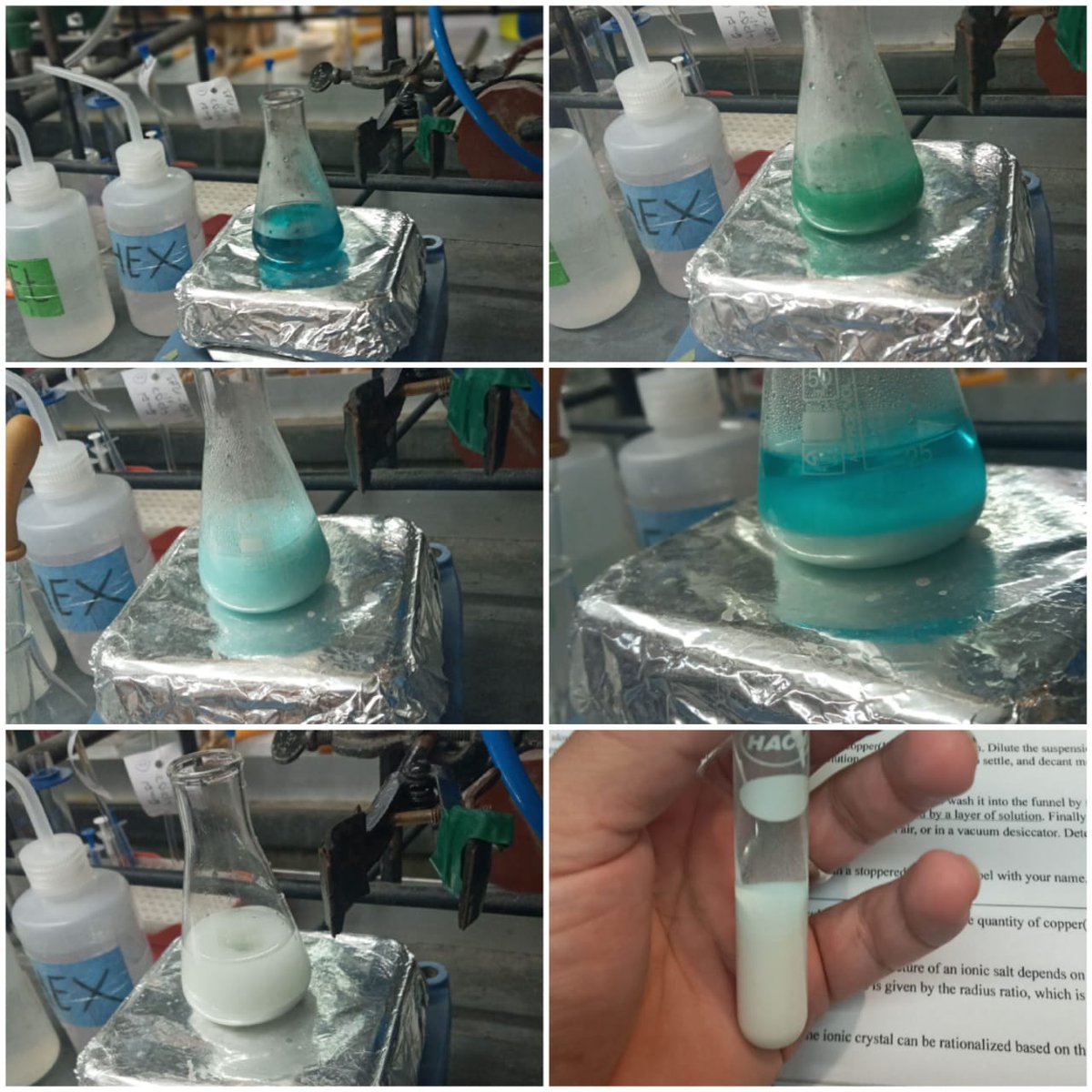 Inorganic chemistry present in organic synthesis. Today we have prepared cuprous chloride