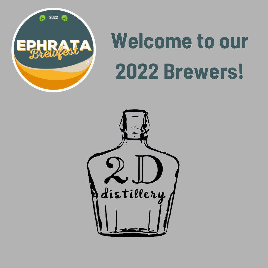 Please join us in welcoming 2D Distillery to Ephrata Brewfest!!! Need tickets? Get them before they are sold out at ephratabrewfest.com!! #EphrataBrewfest @CheersEphrata
