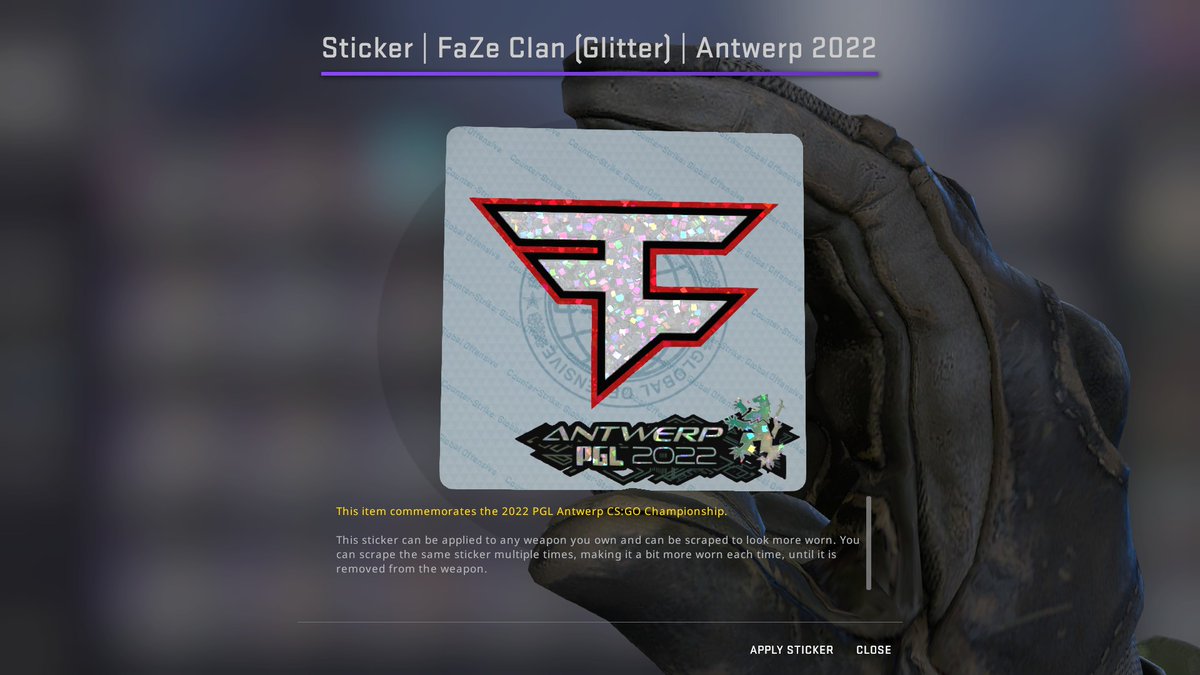 mrpowek's tweet photo. Quick giveaway, winner draw when tradable:
✅Follow
✅Retweet
#CSGO #PGLAntwerp2022 #PGLMajorAntwerp https://t.co/KXjtUnqV9Y