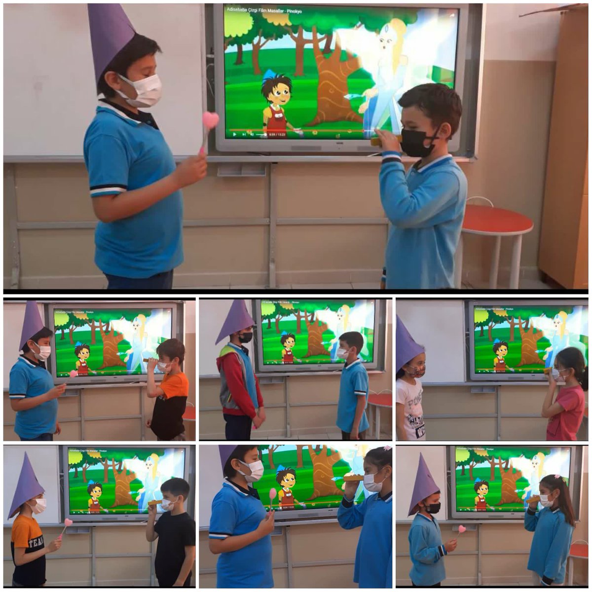 Okulumuz öğretmenlerinden Emine DÜĞER 'İN DRAMASAL e Twinning Nisan ayı uygulaması  Pinokyo masalı drama edilerek projenin  son etkinliğide gerçekleştirildi. <a href="/kirikkalemem/">Kırıkkale Millî Eğitim Müdürlüğü</a> <a href="/tretwinning/">eTwinning Türkiye</a> <a href="/emine_duger/">Emine Düğer</a>