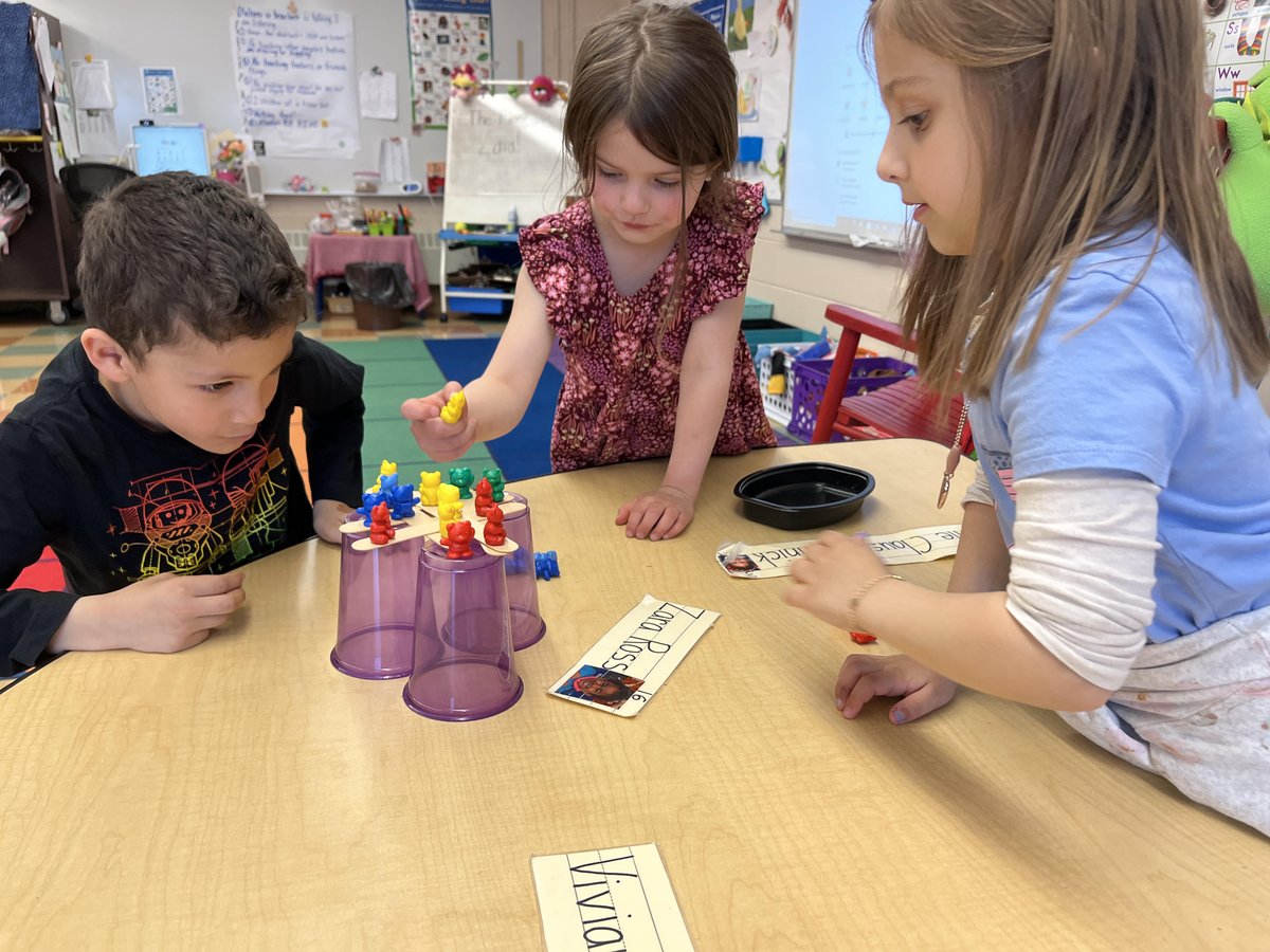 dawsondolphin's tweet photo. What a STEM Project...  Save the bears from the lava.  The kindergarten children had to build a platform to have space for all the bears.  So cool and engaging! https://t.co/jBDfsjd79K