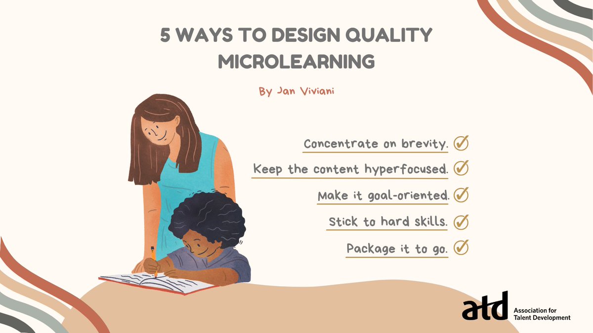 "Microlearning is beneficial to keeping learners' attention because it activates individuals' working memory capacity by delivering information in smaller, easier-to-digest bursts."

Read more: bit.ly/3sd55Jk

#ATD #talentdevelopment #microlearning