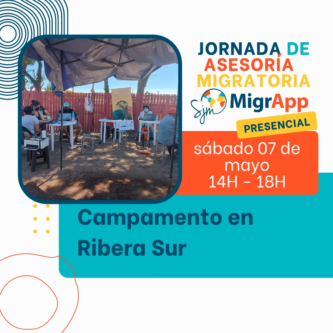 SJMChile's tweet photo. 📢Atención #Colina: este sábado 07/05 entre 14:00 y 18:00 el equipo #MigrApp junto a @TECHOChile entregarán asesorías y apoyo en temas migratorios en terreno. Ven a vernos, ¡conversemos! https://t.co/ClODBlAiDv