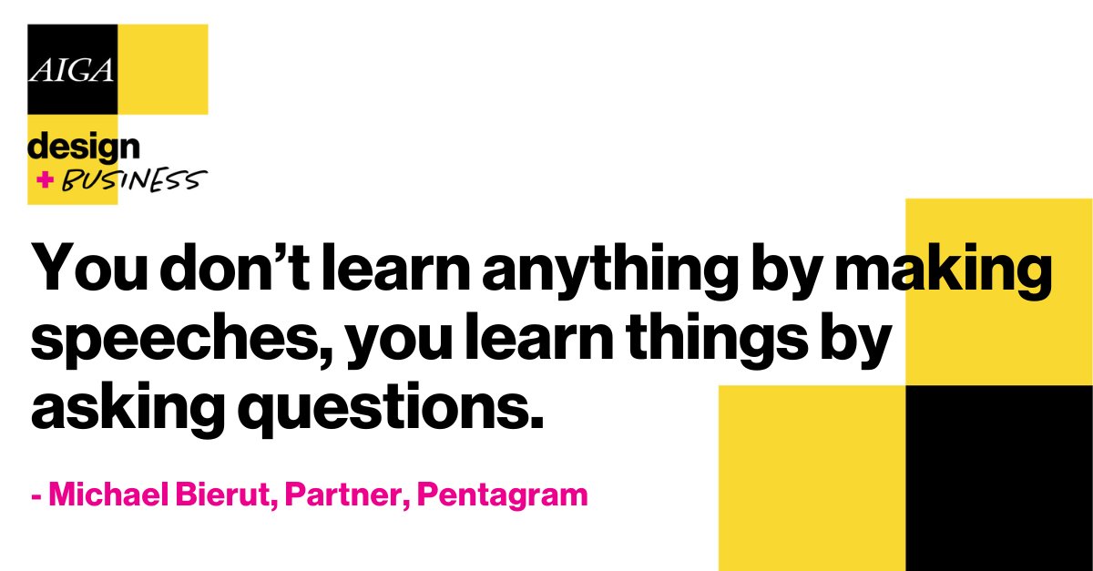 AIGAdesign's tweet photo. @MichaelBierut, Partner at @Pentagram from our #AIGADBConf Fireside Chat 🔥
https://t.co/YR3Ai1vfx3 https://t.co/ZQe0SnKILh