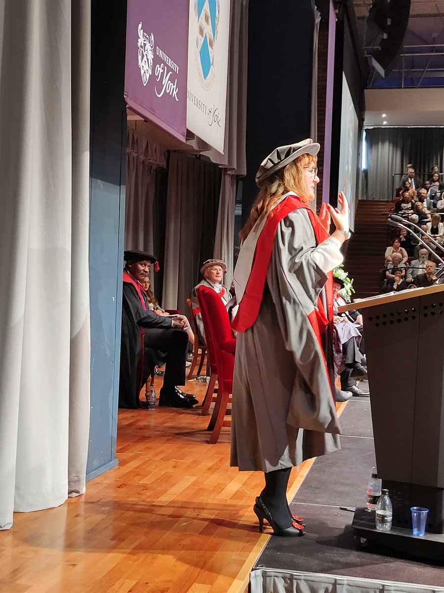 Helen Lay 🇺🇦 💙 (@helenlay) on Twitter photo Was brilliant to see Violet Cannon, <a href="/NoGypsyPrincess/">Violet M P Cannon</a>, be awarded her honorary degree. Both Violet and her presenter, Caroline Hunter, spoke so powerfully about Violet's experiences as a Romany Gypsy and her work with York Travellers Trust.
Exactly what Honorary degrees are for. Was brilliant to see Violet Cannon, <a href="/NoGypsyPrincess/">Violet M P Cannon</a>, be awarded her honorary degree. Both Violet and her presenter, Caroline Hunter, spoke so powerfully about Violet's experiences as a Romany Gypsy and her work with York Travellers Trust.
Exactly what Honorary degrees are for.