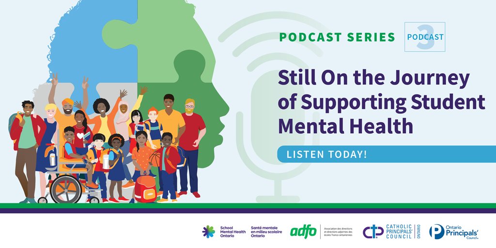 CPCOofficial's tweet photo. Listen to our third podcast in a series on supporting student mental health.
@SMHO_SMSO @OPCouncil @adfo @voicEdcanada @PresidentOPC @CpcoPresident
Access podcast #3 at https://t.co/wu58aFwfIL
#LeadCPCO #Education #OntEd #MentalHealth #MentalHealthWeek https://t.co/cKchgtVZ30