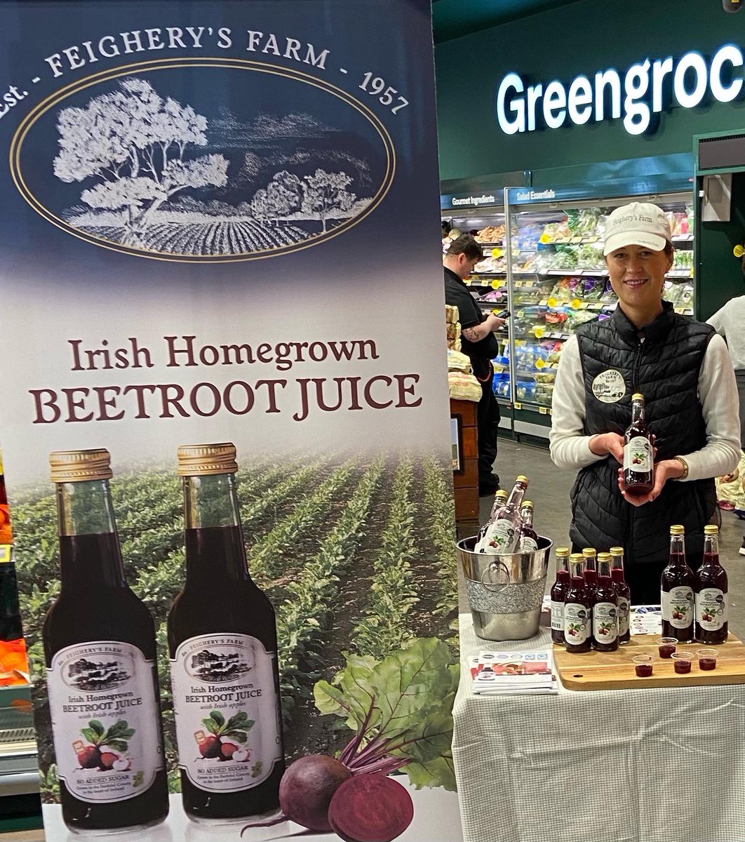 feigherysfarm's tweet photo. After 2+ โstrangeโ years .. @feigherysfarm was back in action today @SuperValuIRL #kilbarry
#tastetesting in store alongside a group of wonderful #localfood producers
Great community spirit in action ๐๐คฉ
#supervalu #atasteoflocal #beetroot #irishbeetroot #irishbeetrootjuice https://t.co/LadscEQyXG