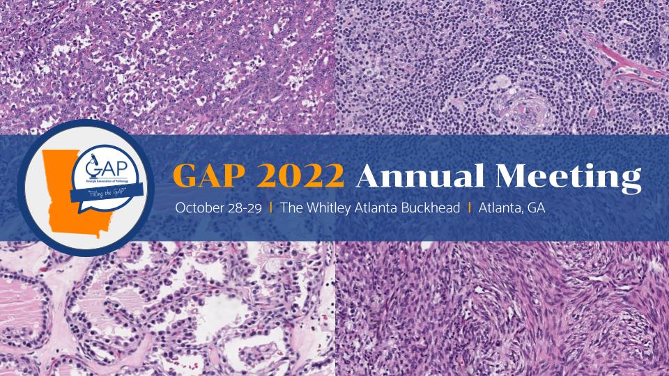 GAPathologists's tweet photo. Registration is now open for the 2022 GAP Annual Meeting!

✳️ Join us Oct 28-29th in Atlanta, GA ✳️

Learn more &amp; register at the link below: 
https://t.co/oOLX9vaBZp

We look forward to seeing you this fall! 🎃

#GAPath2022 @EmoryPathology @AU_Pathology https://t.co/HmRB5nrqNj