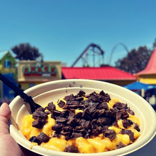 FUNFoodBlog's tweet image. Snoopy’s Snack Shack has a secret...they accept the dining plan. Not so secret is the bowls of classic mac &amp;amp; cheese or tater tots w/toppings like Carne Asada, Pulled Pork, Bacon &amp;amp; Chicken.
Also available are the mini corn dog or chicken tender &amp;amp; fries baskets. #CAGreatAmerica