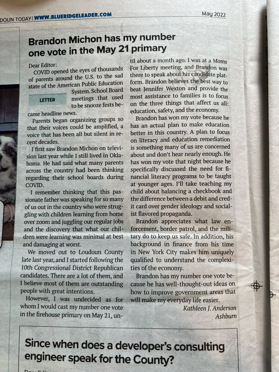 BrandonMichon's tweet photo. Excited to see this Op Ed in the @BRLeaderNews today. Check it out.

#va10 https://t.co/lSNkiBGazv