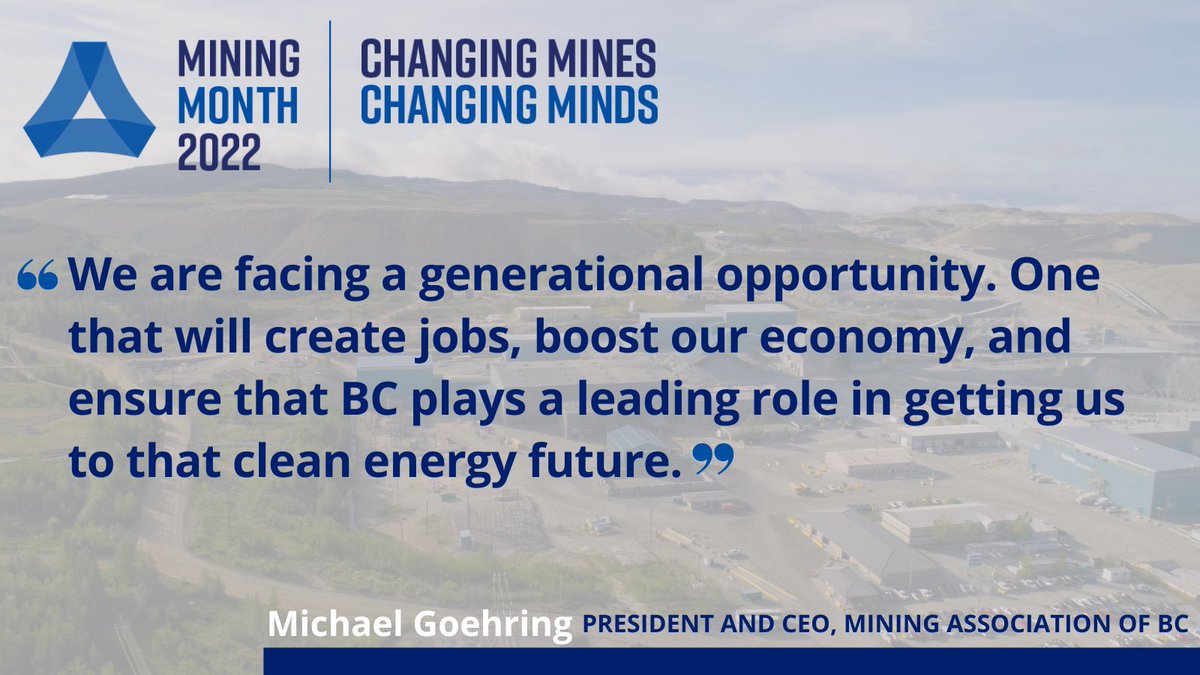 MA_BC's tweet photo. With seven new mines and mine expansions nearing final decisions, our industry is poised to play an even more important part in the BC economy and fighting climate change. #changingmines #miningmonth https://t.co/A6N94k7tGs