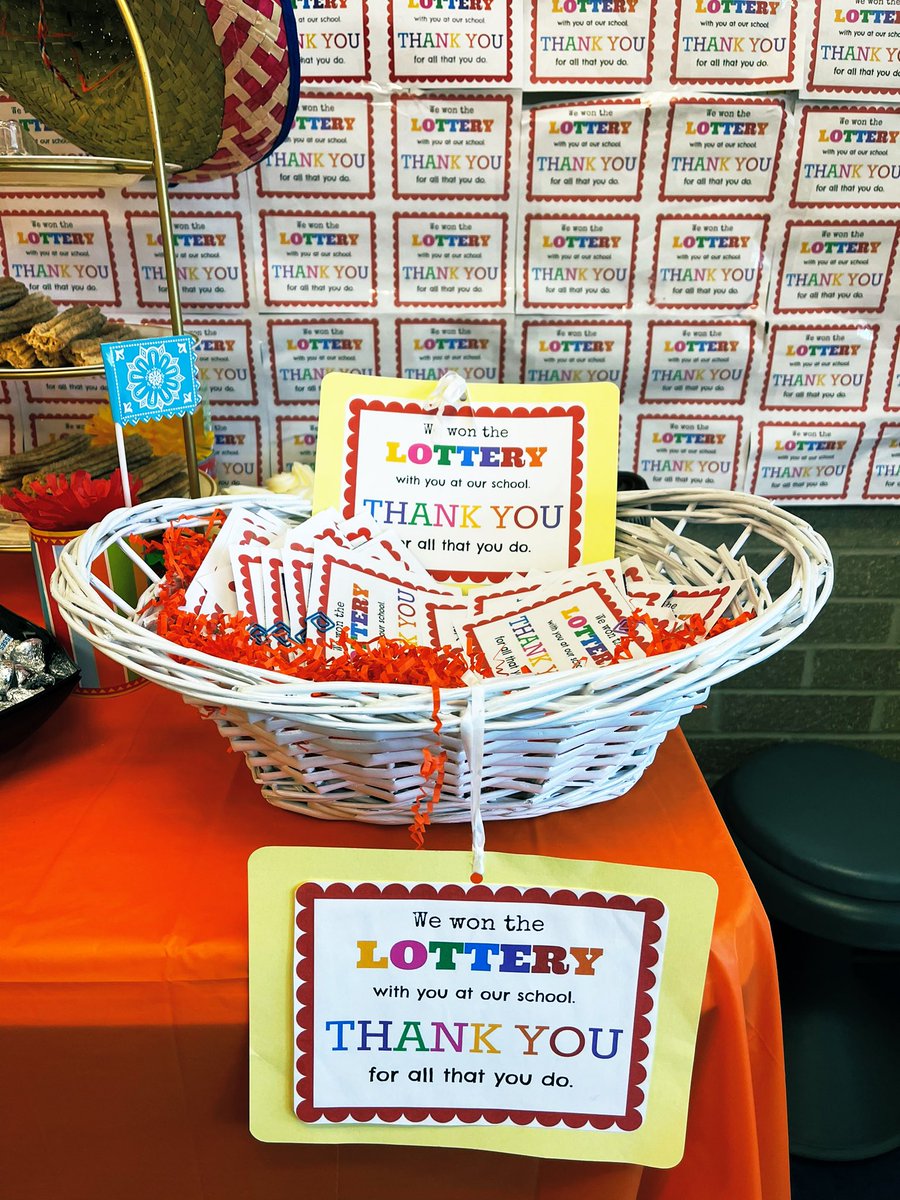 Washington_NJ's tweet photo. A huge thank you to our PTO for the amazing luncheon today! Very delicious and so festive! Happy Teacher Appreciation Week to all of our teachers and staff! 💙🐺 https://t.co/MCvyOUISQB