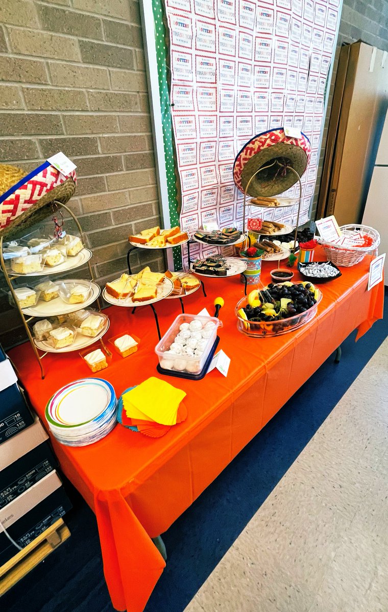 Washington_NJ's tweet photo. A huge thank you to our PTO for the amazing luncheon today! Very delicious and so festive! Happy Teacher Appreciation Week to all of our teachers and staff! 💙🐺 https://t.co/MCvyOUISQB