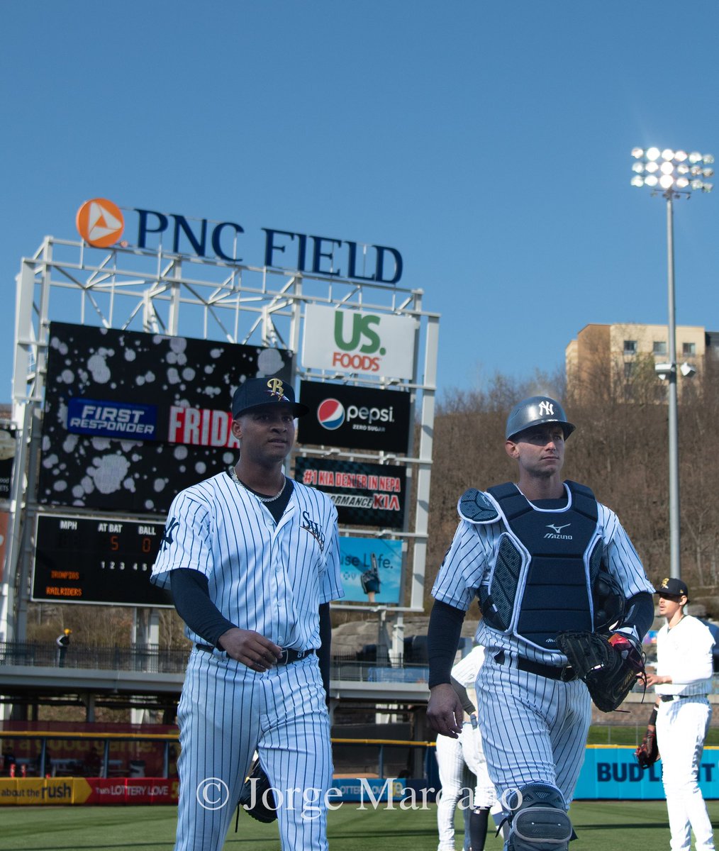 This guys are back at it tonight     #baseball #sportphotograhy #milb #mlb  #Yankees #railriders #nikon