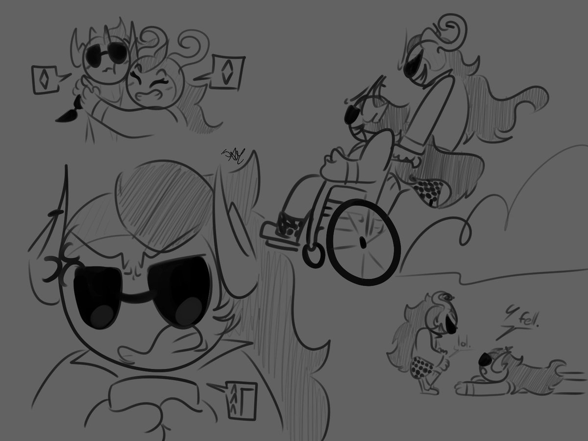 ChocoZ2004's tweet photo. Doodled the moirails !
#fantroll #Homestuck #rustblood https://t.co/Fj33wcn471