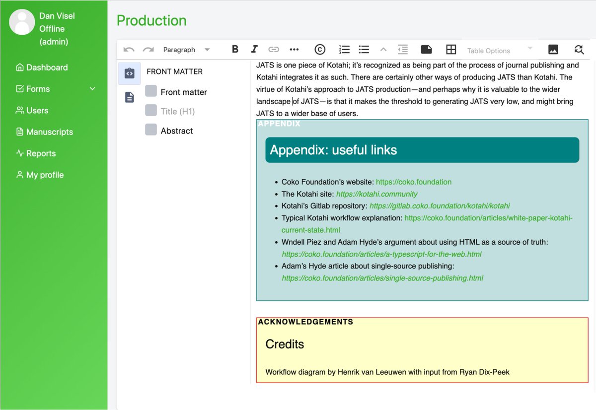 Introducing the Kotahi JATS production interface!!!! A new innovation from Coko. Want to produce JATS for your journal with just the press of a button! Read this!: coko.foundation/articles/kotah…
#publishing #opensource #innovation