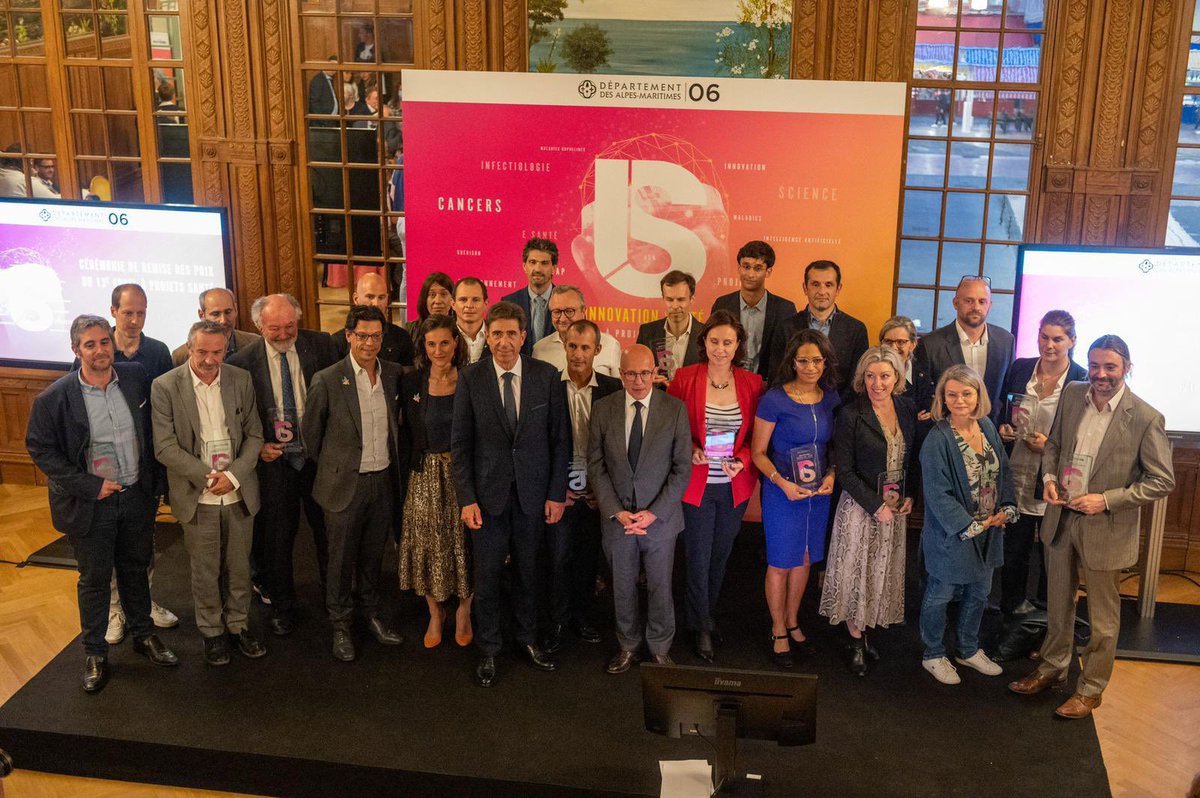 Cérémonie de remise des prix du 13ème appel à projets santé avec <a href="/ca_ginesy/">Charles Ange Ginésy</a> et Jean François Mattei. 

Avec la collectivité départementale nous avons voulu favoriser depuis plusieurs années à travers des financements importants, la recherche et l’innovation pour la santé de tous.